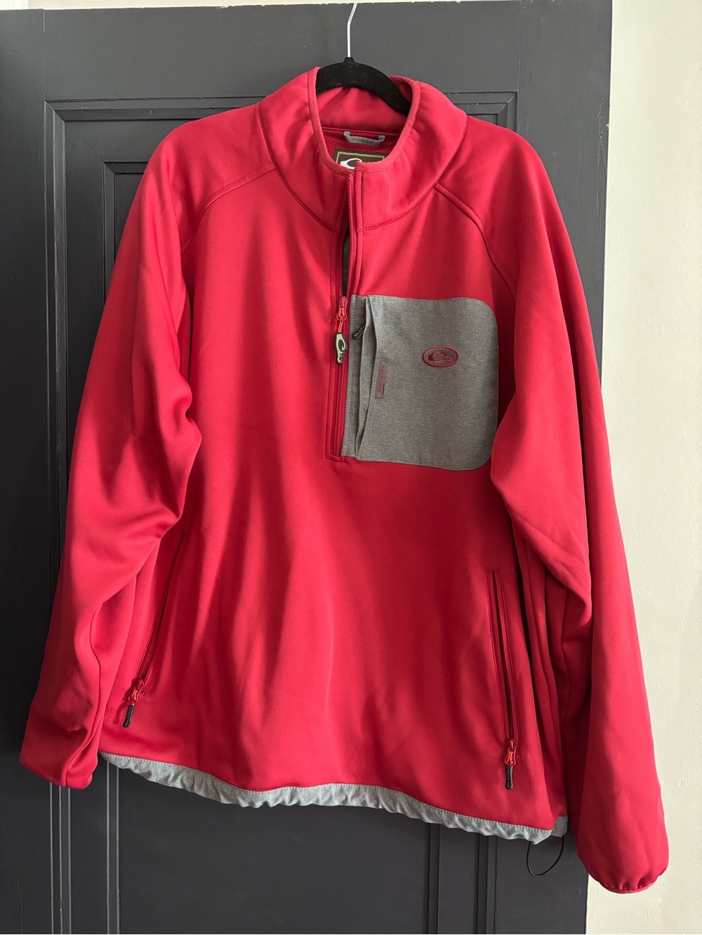 Drake Red Quarter-Zip Pullover
